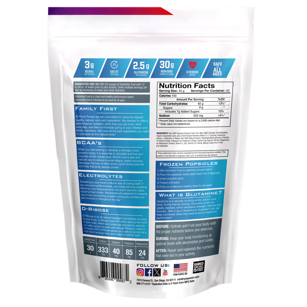 Ryno Power Hydration Fuel - Fruit Punch