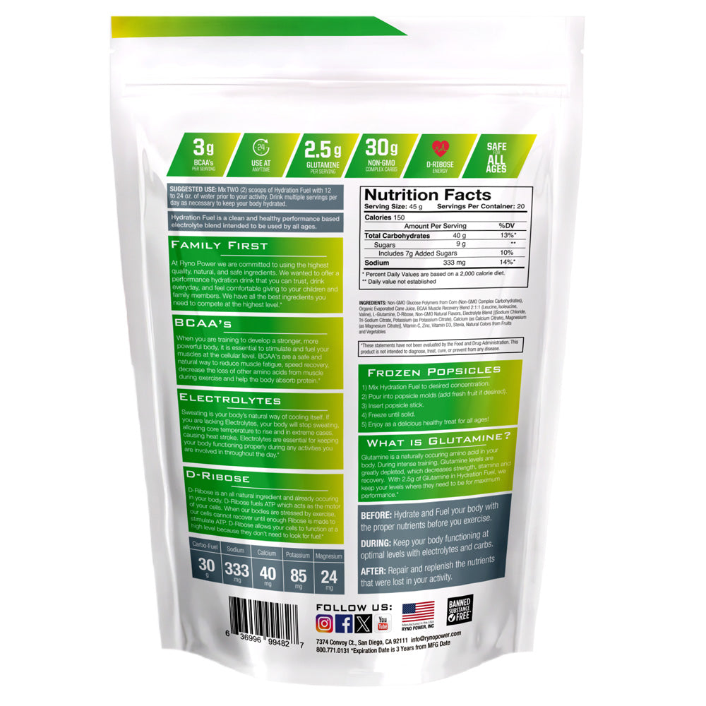 Ryno Power Hydration Fuel - Lemon Lime
