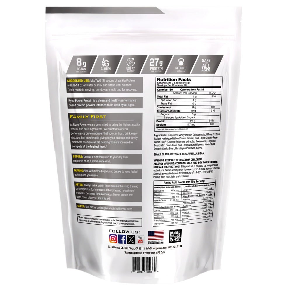 Ryno Power Whey Protein - Vanilla