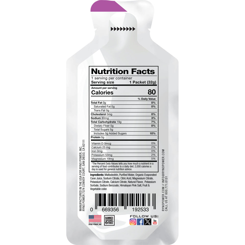 Ryno Power Mana Performance Gel - Mixed Berries